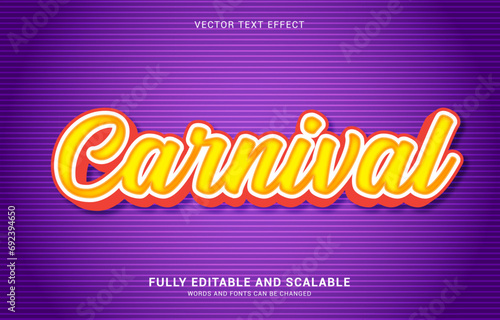 editable text effect, Carnival style