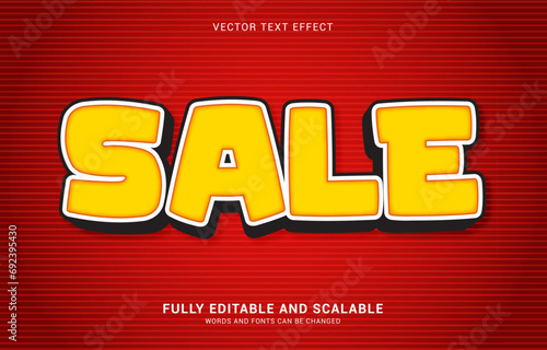editable text effect, Sale style