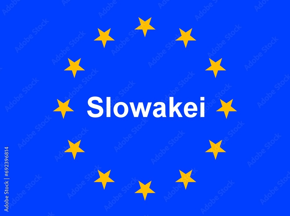 Illustration einer Europaflagge mit der Aufschrift Illustration einer Europaflagge mit der Aufschrift