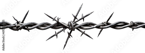 Obraz na płótnie Barbed wire on white background