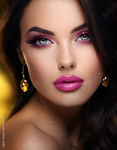 Wallpaper Mural AI generated illustration of a young woman with a glamour makeup Torontodigital.ca