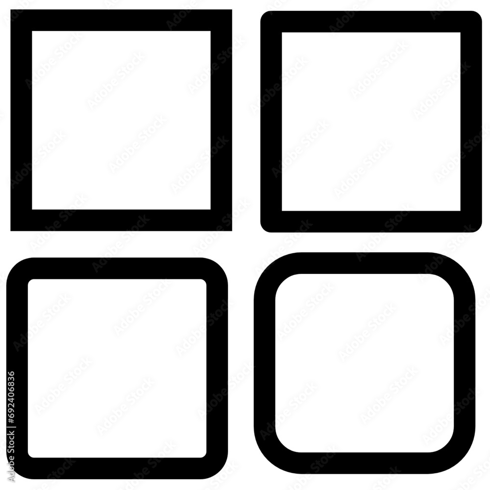 Set of squares shapes Set of squares shapes