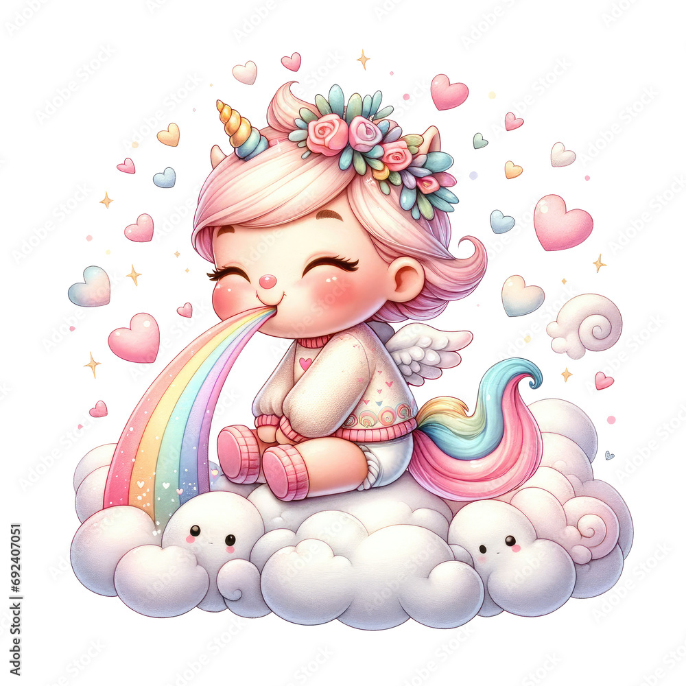 watercolor cute valentine pony watercolor cute valentine pony