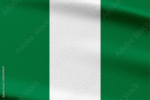 Schilderij op canvas Close-up view of Nigeria National flag.