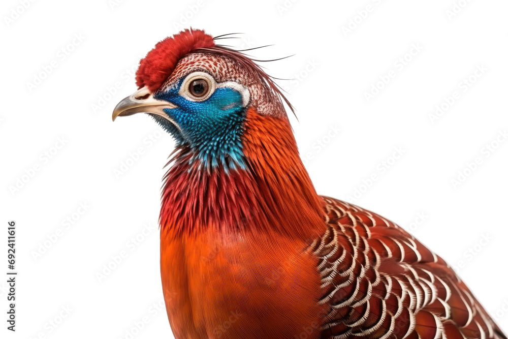 Avian Elegance: Admiring the Beauty of Edwards's Pheasant isolated on transparent background