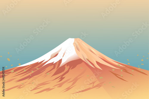 富士山, オレンジ色の富士山