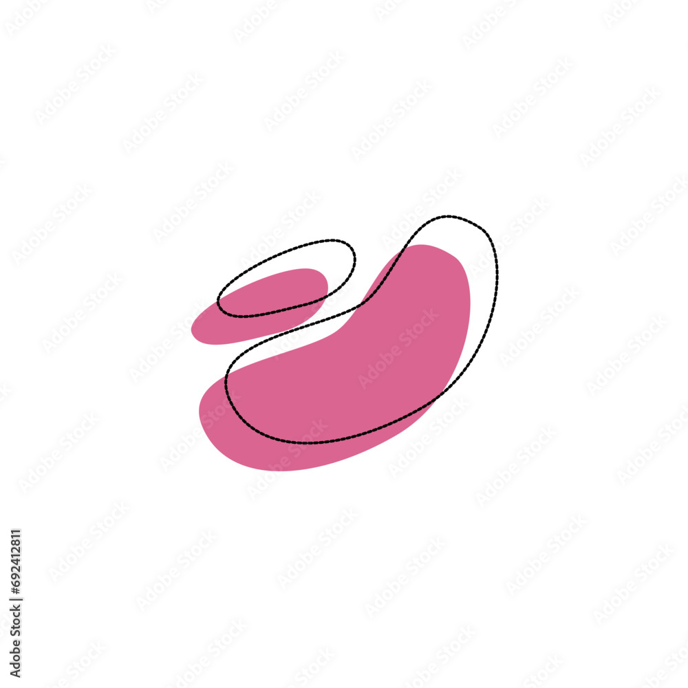 set of blob elements dark pink background set of blob elements dark pink background