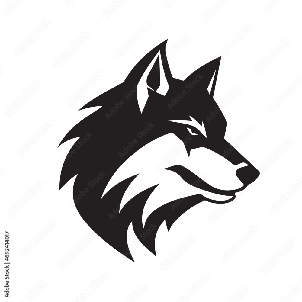 Wolf in cartoon, doodle style. Isolated 2d vector illustration in logo, icon, sketch style, Eps 10, black and white. AI Generative Wolf in cartoon, doodle style. Isolated 2d vector illustration in logo, icon, sketch style, Eps 10, black and white. AI Generative
