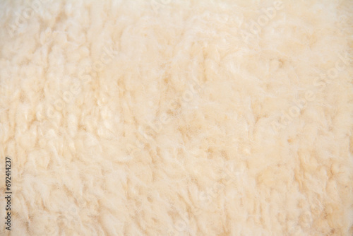 White sheep wool background, Background pattern of soft warm material photo