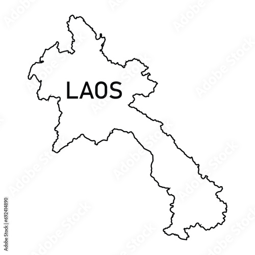laos map icon vector