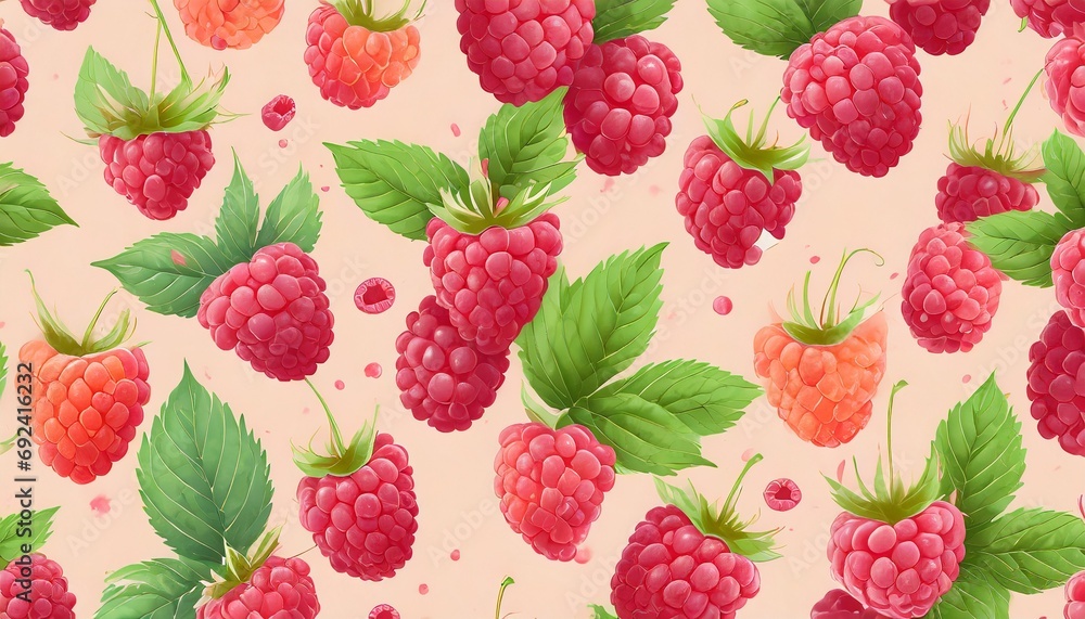 Falling Raspberries background illustration Falling Raspberries background illustration