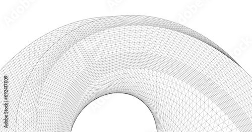 abstract architecture arch 3d illustration 