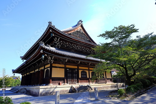 Nanzen-ji Temple, a Buddhist temple complex with a Zen garden, forested grounds in Kyoto, Japan