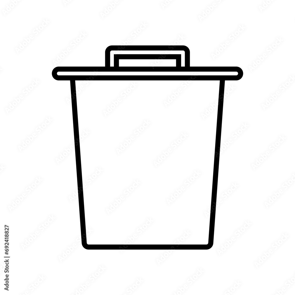 Trash can vector icon. Garbage illustration sign. Waste symbol or logo. Trash can vector icon. Garbage illustration sign. Waste symbol or logo.