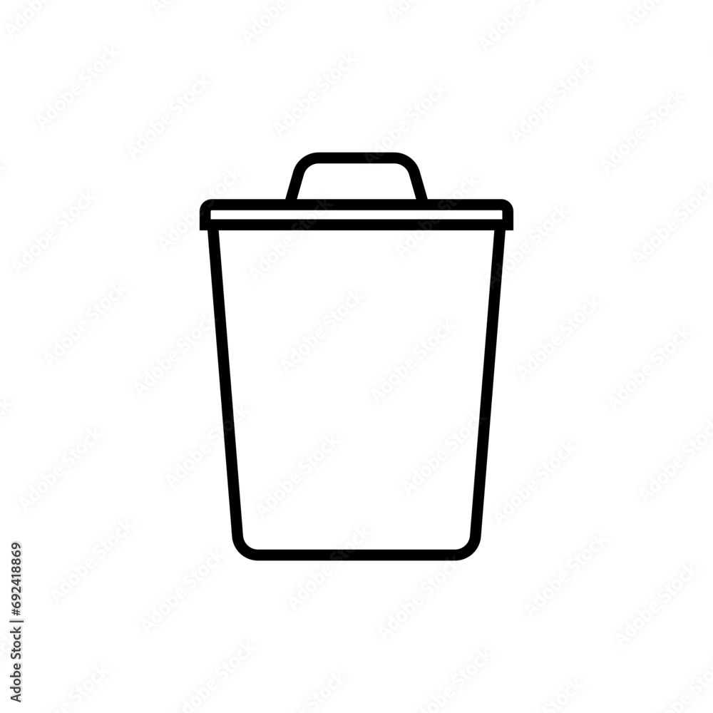 Trash can vector icon. Garbage illustration sign. Waste symbol or logo. Trash can vector icon. Garbage illustration sign. Waste symbol or logo.