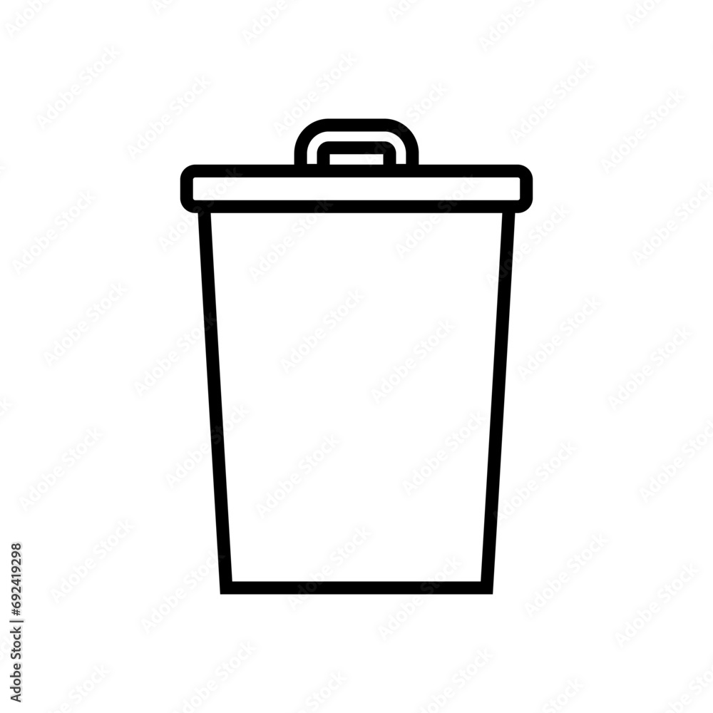Trash can vector icon. Garbage illustration sign. Waste symbol or logo. Trash can vector icon. Garbage illustration sign. Waste symbol or logo.