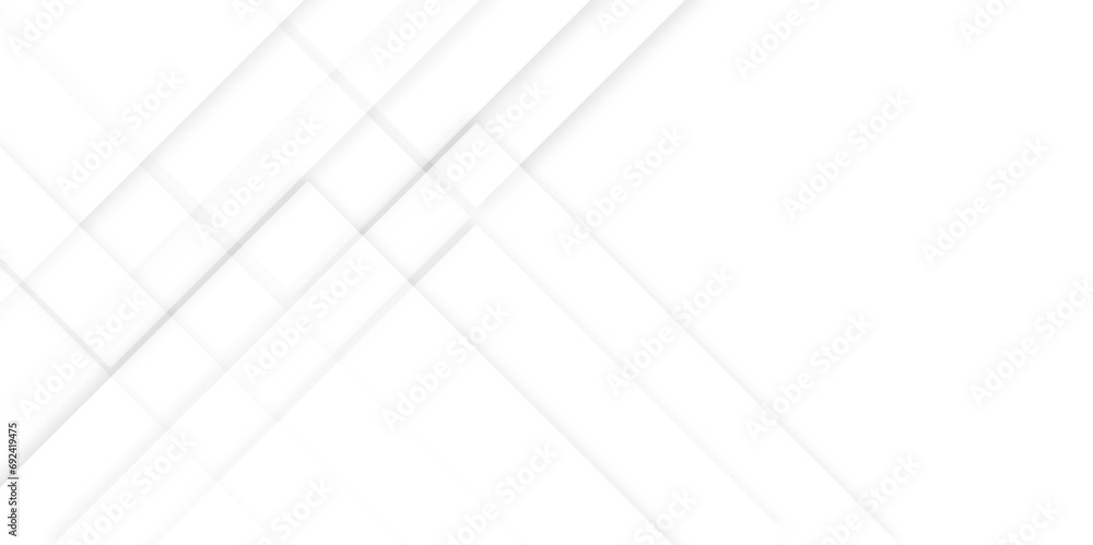 Abstract white architecture fragment with geometric lines, white background with transparent geometric shapes with different size white boxes, Panoramic geometric shapes on abstract white background. Abstract white architecture fragment with geometric lines, white background with transparent geometric shapes with different size white boxes, Panoramic geometric shapes on abstract white background.