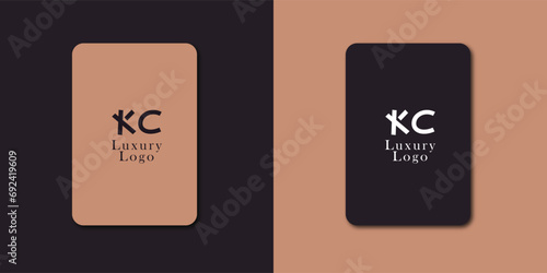 KC Logo design vector in Chinese letters