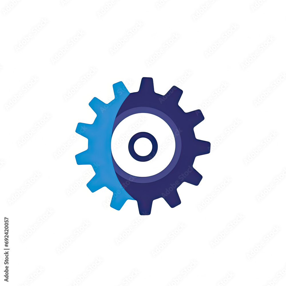 Gear logo and symbol isolated on a white background. Mechanics and technology concept. 