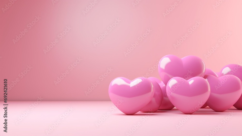 simple pink valentine's day background Abstract mockup background.