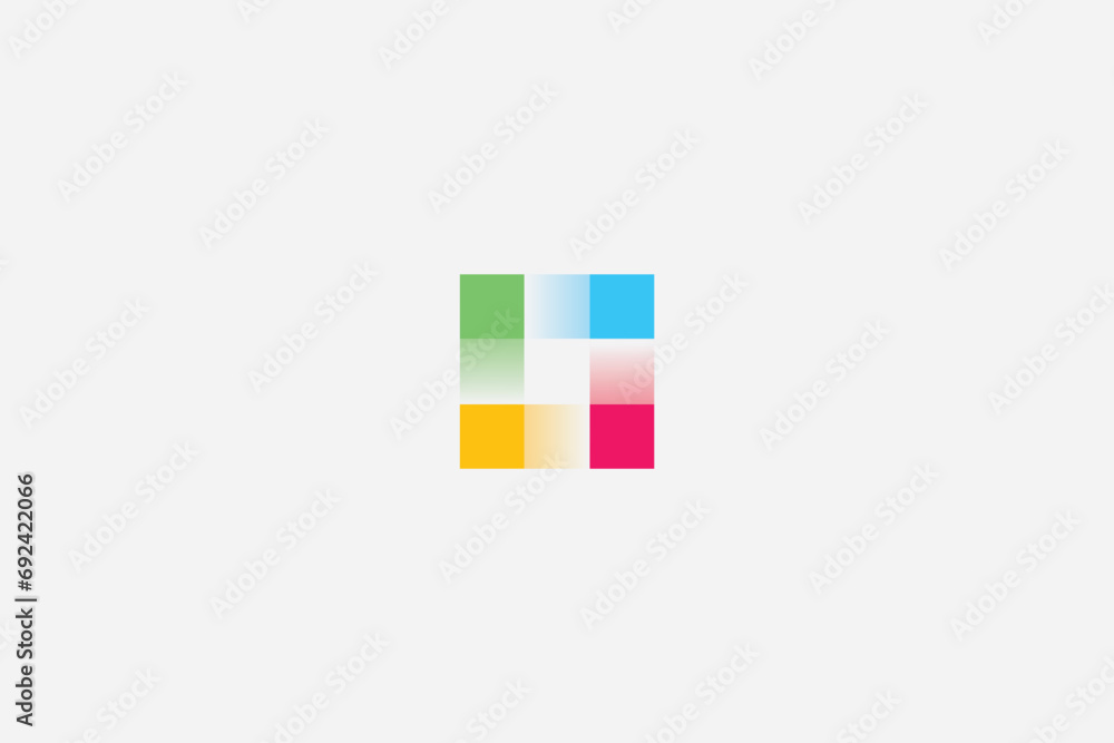 Fototapeta premium Abstract digital technology logo design icon vector template