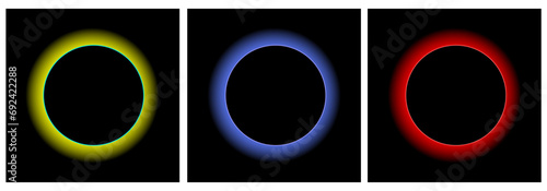 Modern rainbow frame with neon lighting. Vector illustration, an element for a banner.