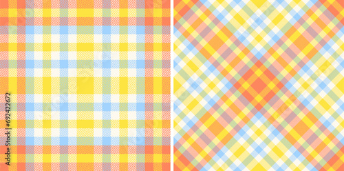 Plaid vector background of tartan seamless pattern with a fabric texture check textile.