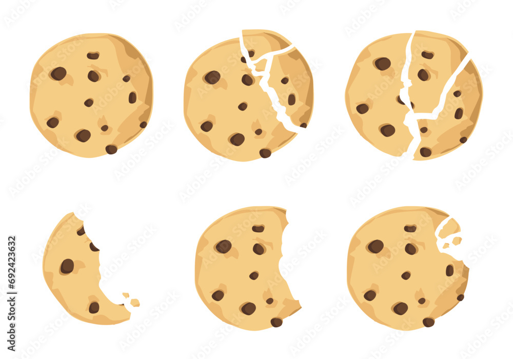 Traditional cookies with chocolate crisps Traditional cookies with chocolate crisps
