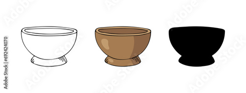Tea pot hand drawn art. Doodle vector outline, color illustration. Set sketch and black silhouette picture. Tea ceremony design elements.