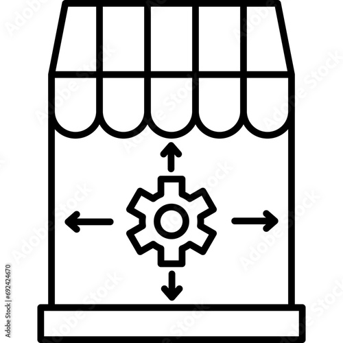 Retail Space Utilization Icon