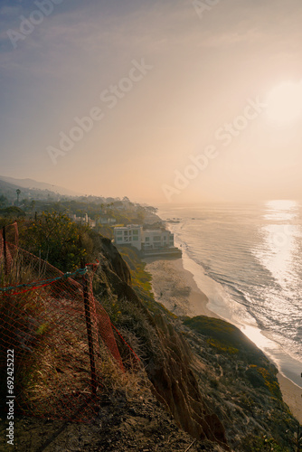 sunset on the coast in California 