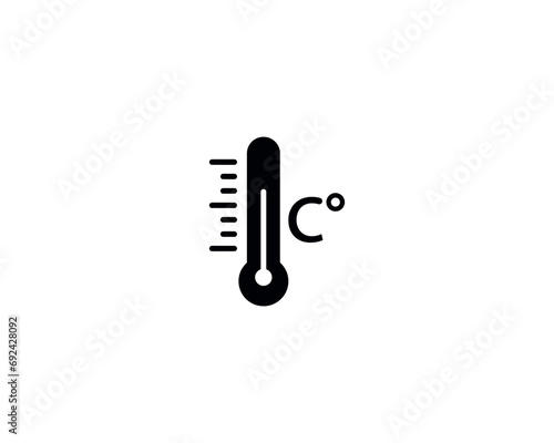 Celsius temperature icon vector symbol design illustration.