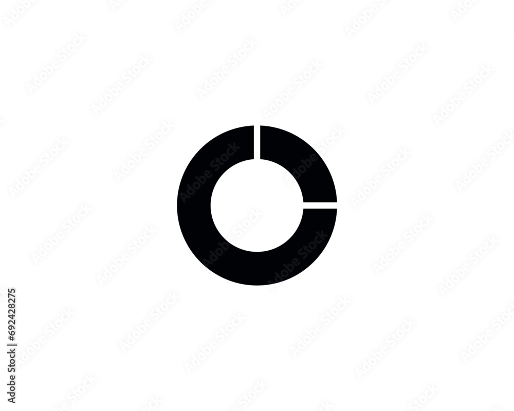 Donut chart icon vector symbol design illustration Donut chart icon vector symbol design illustration