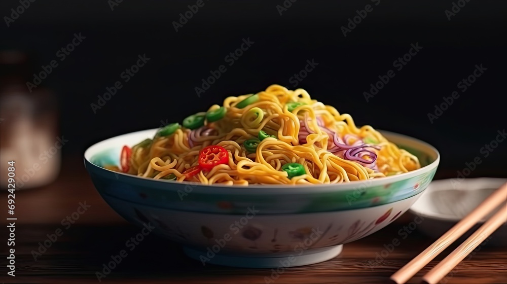 Noodles on a table Noodles on a table