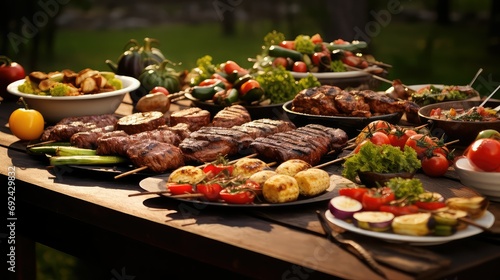 charcoal grill bbq food illustration cookout summer, sizzle marinade, skewer kebab charcoal grill bbq food