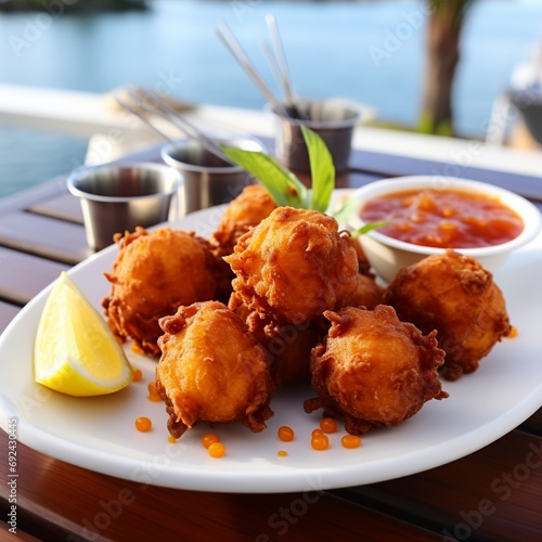 Conch Fritters: Bahamian-Inspired Deep-Fried Conch Meat Balls photo