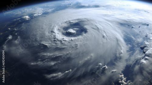 Typhoon satellite view