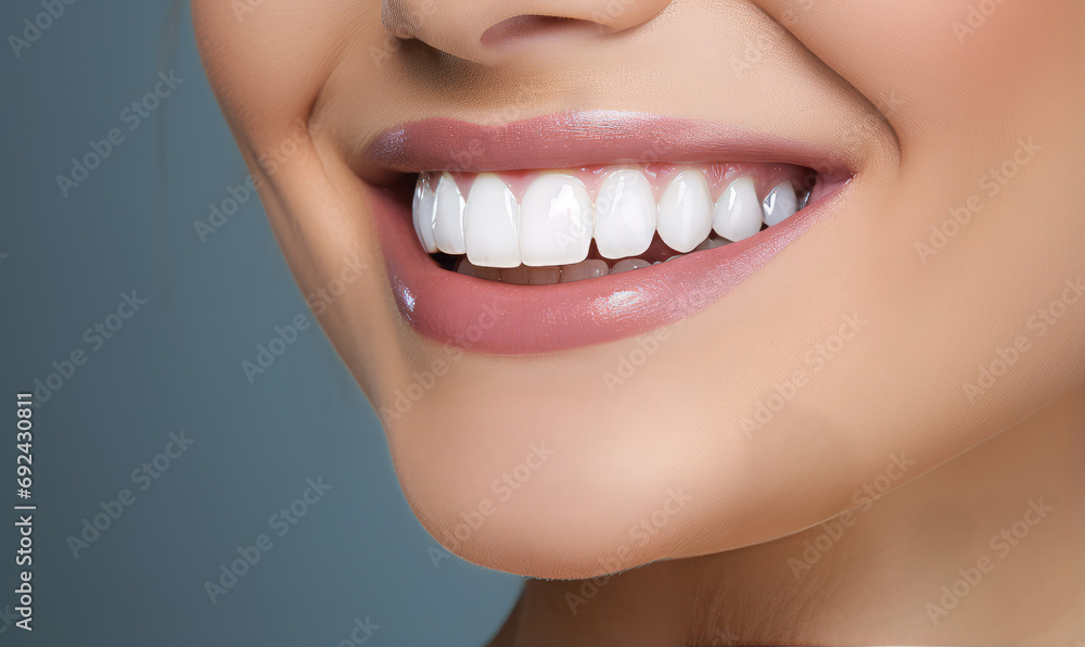 Fototapeta premium close up to a person teeths with smile