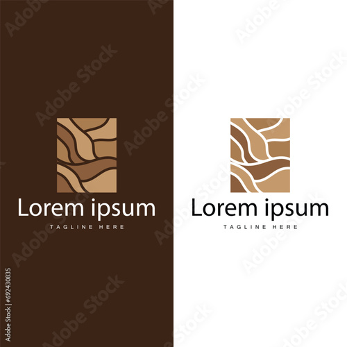Wood logo design structure layers forest tree bark vector template