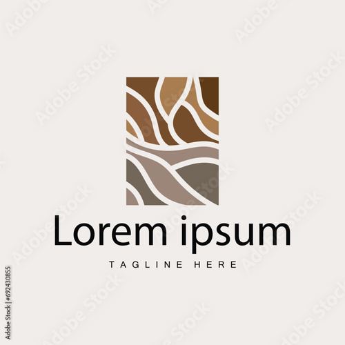 Wood logo design structure layers forest tree bark vector template