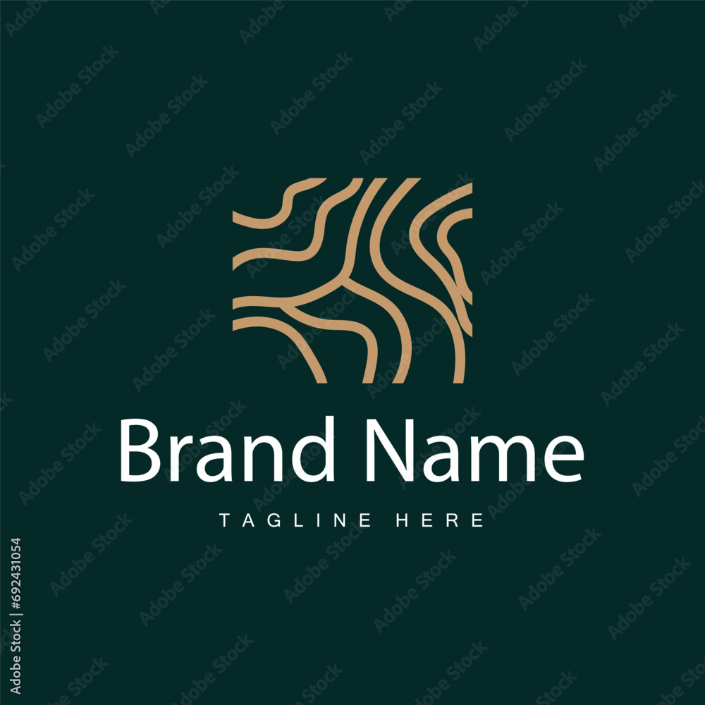 Wood logo design structure layers forest tree bark vector template Wood logo design structure layers forest tree bark vector template