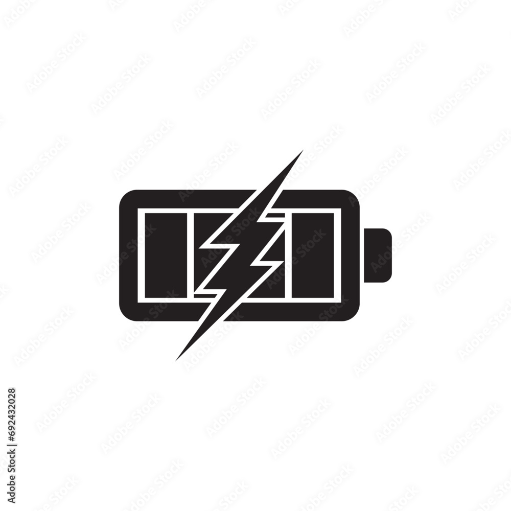 Battery logo icon, vector illustration design Battery logo icon, vector illustration design