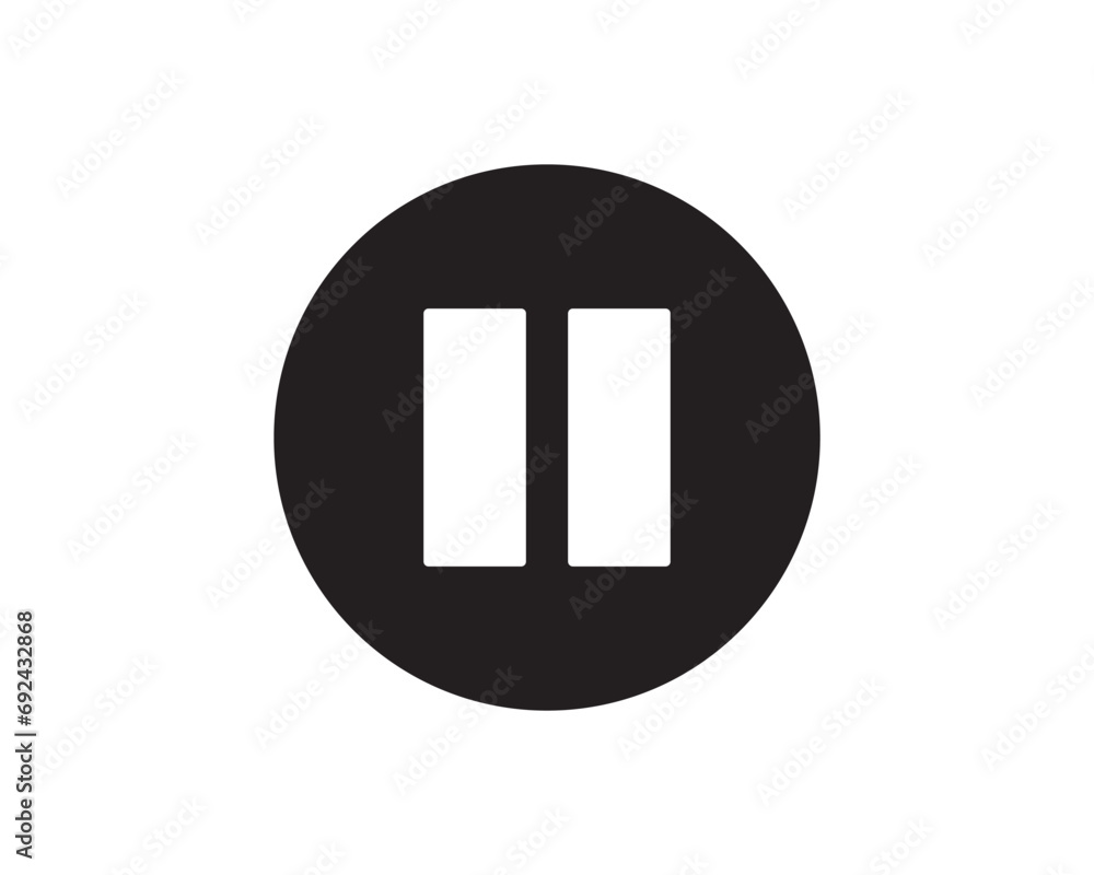 Pause button icon vector symbol design illustration Pause button icon vector symbol design illustration