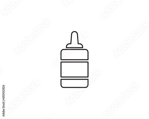 Oil bottle icon vector symbol design illustration