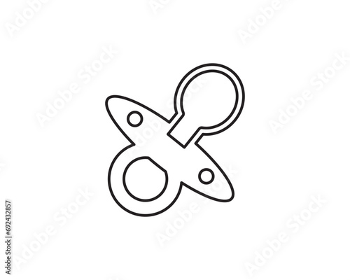 Pacifier suck icon vector symbol design illustration isolated
