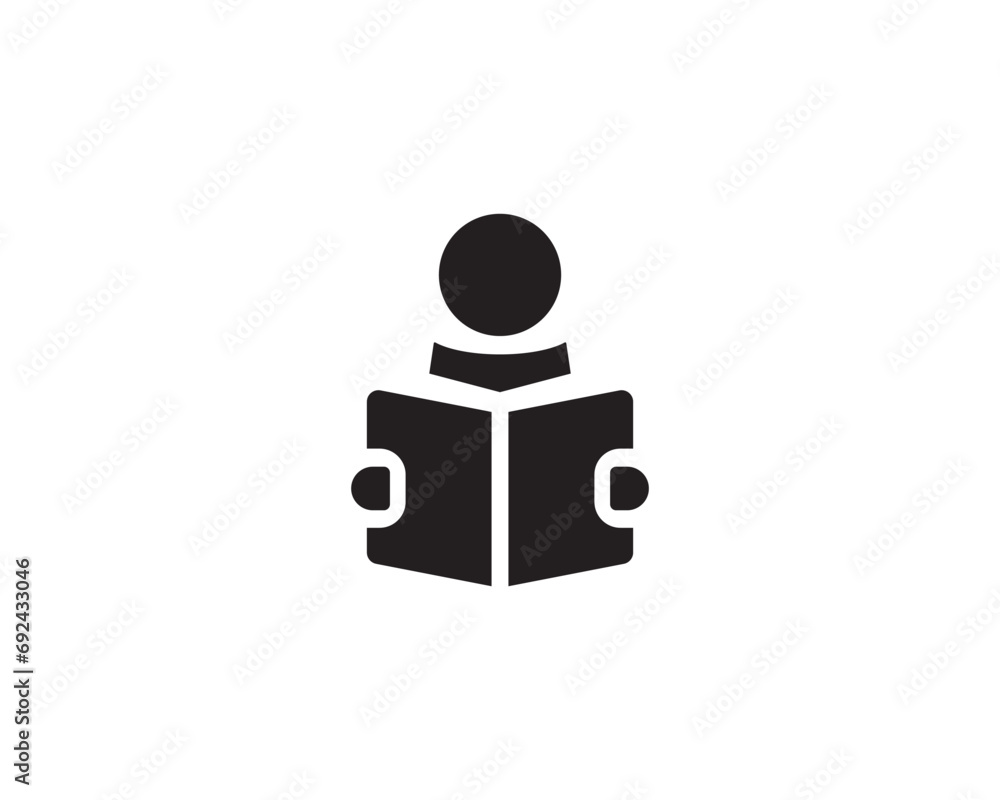 Reading book icon vector symbol design illustration Reading book icon vector symbol design illustration