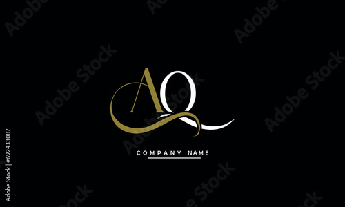 AQ, QA, A, Q Abstract Letters Logo Monogram