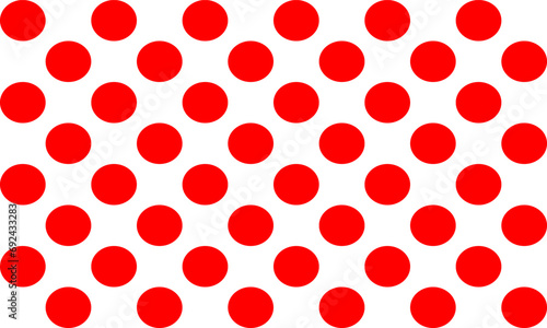 red polka dots pattern, Red dot on white background, design for fabric printing as repeat pattern, pink red circle
