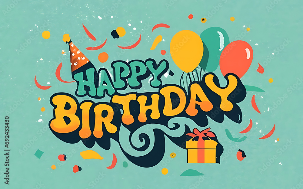 happy birthday design clip art Stock Illustration | Adobe Stock