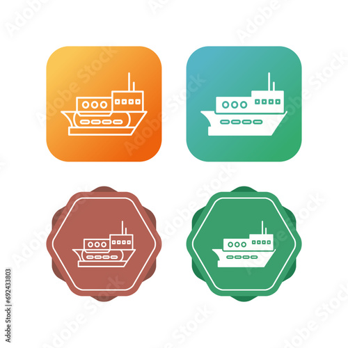 Delivery Ship Vector Icon